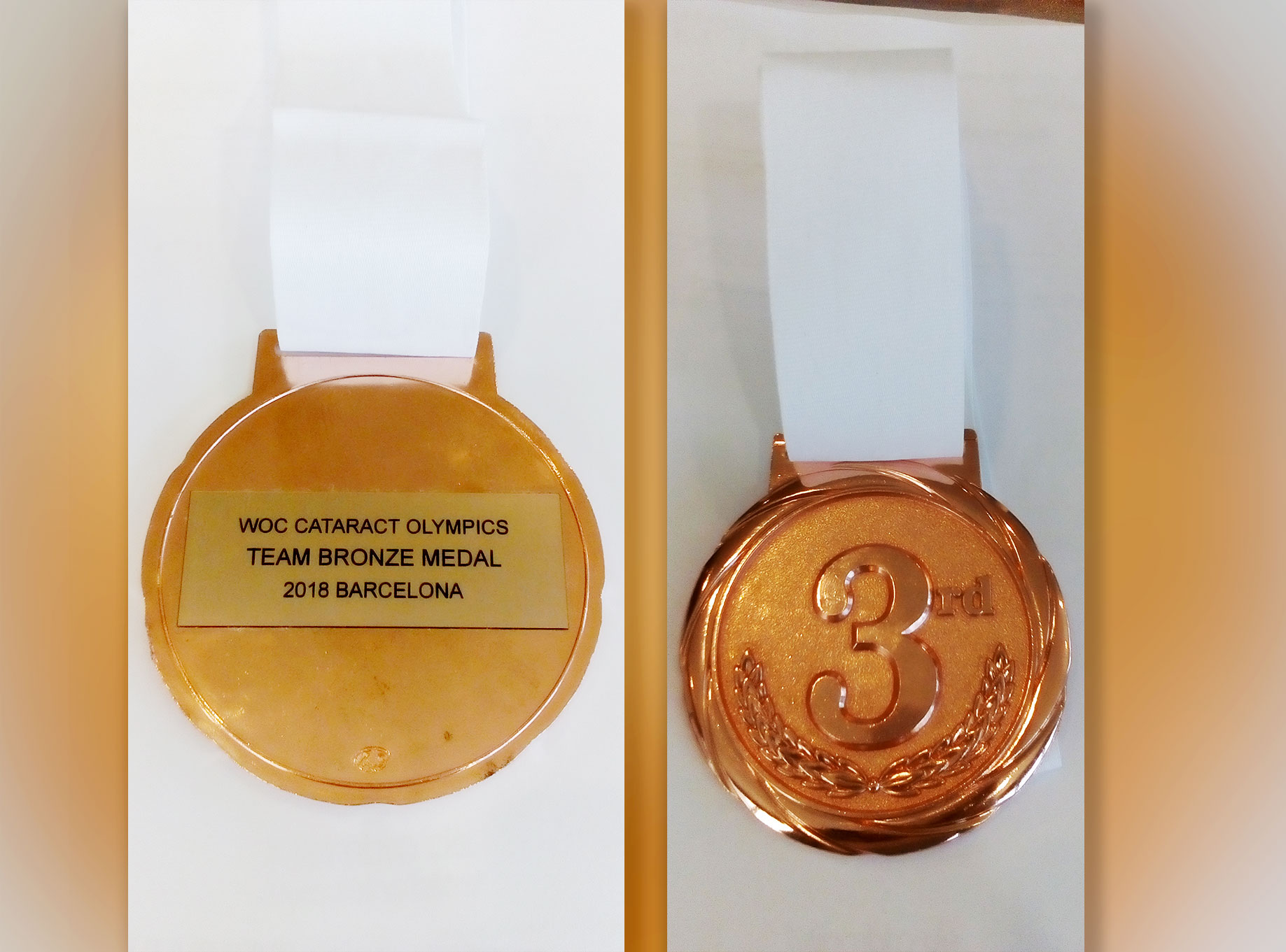 Woc Cataract Olympics Award. Bronze medal. Barcelona 2018